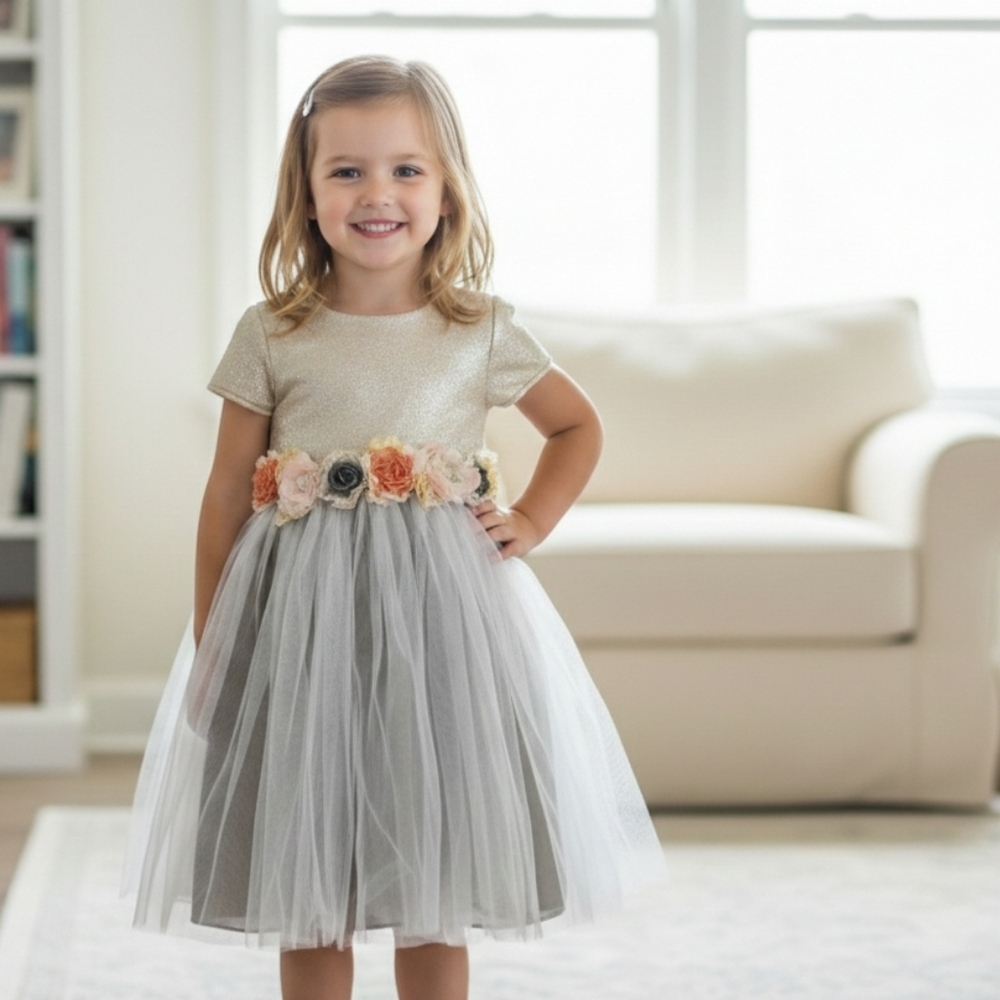 Dress with Floral Design